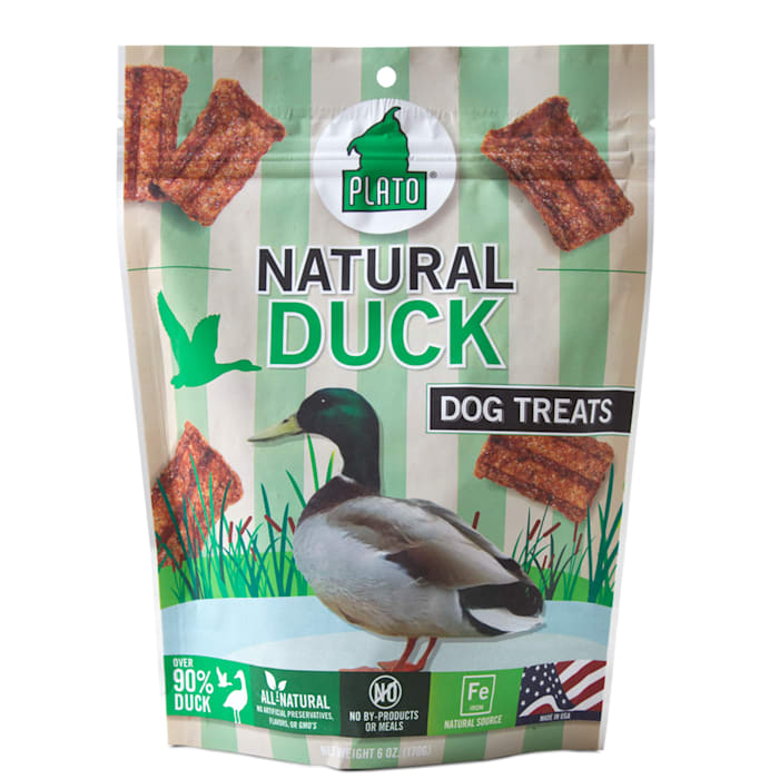 Plato Original Real Strips Duck Recipe Dog Treats 6oz