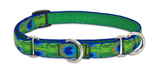 Lupine Social Butterfly Dog Collar - 3/4 Inch, Adjustable 13-22" - Woven Nylon Pattern