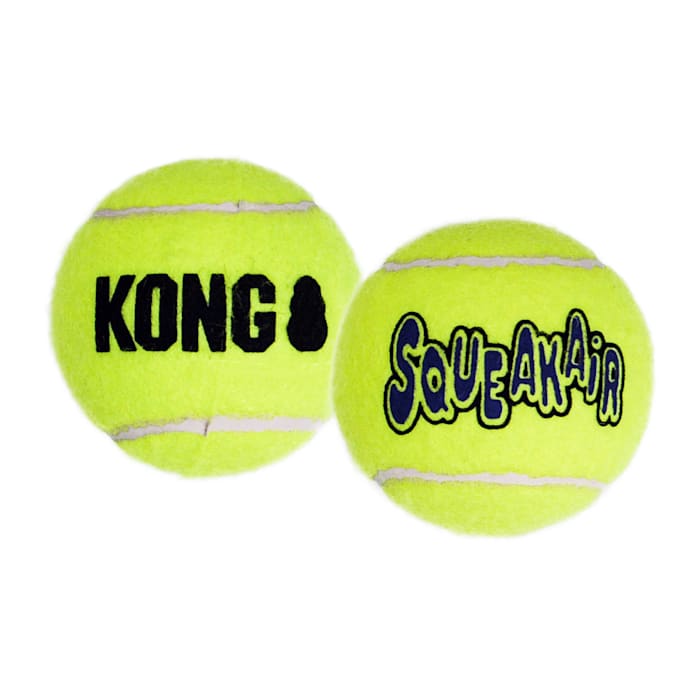 KONG Airdog Squeaker Tennis Ball Dog Toy  Yellow  Extra L...
