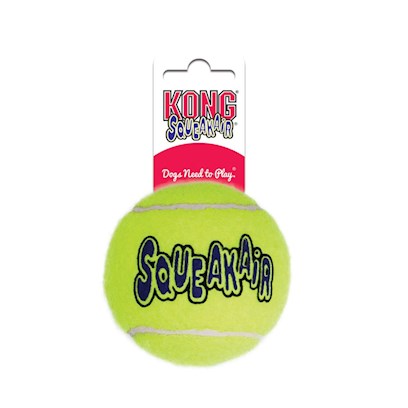 KONG AirDog Squeakair Ball Dog Toy, Small - 3 Pack - Squeaker Tennis Balls for Dogs