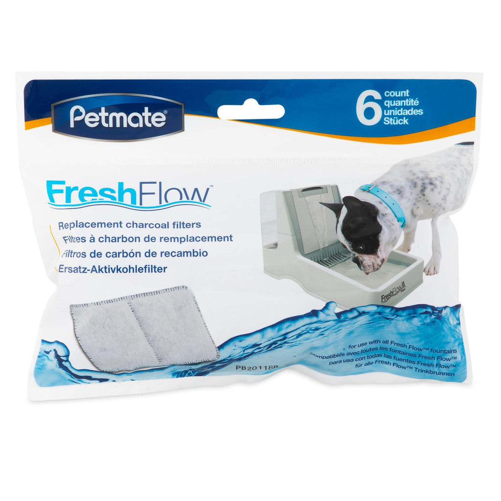 Petmate Fresh Flow Replacement Charcoal Filte 6pk