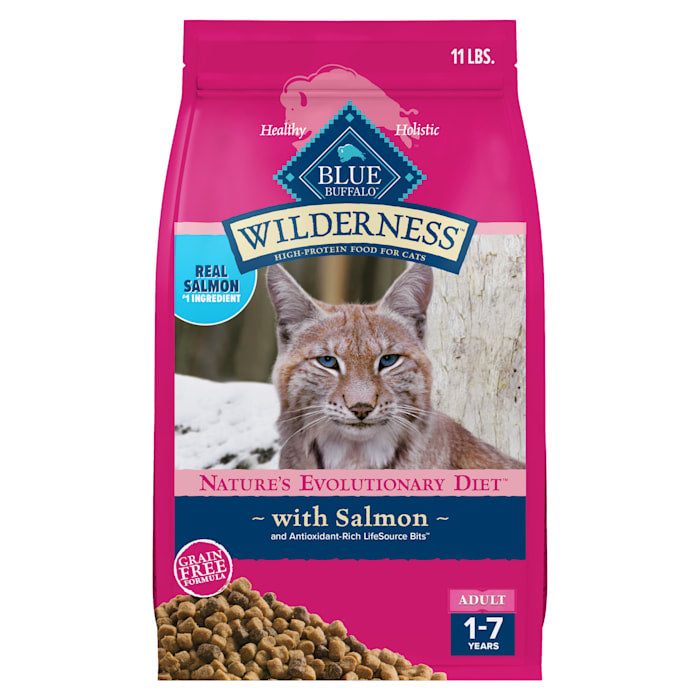 Blue Buffalo Wilderness Grain Free Salmon Adult Dry Cat Food - 11 lbs