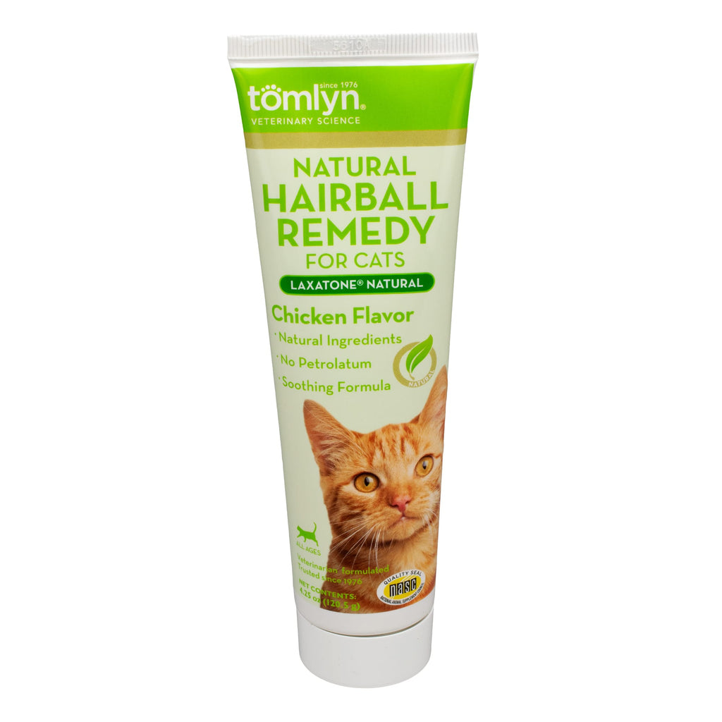 Tomlyn Laxatone Natural Hairball Remedy Gel for Cats - Chicken Flavor - 4.25 oz