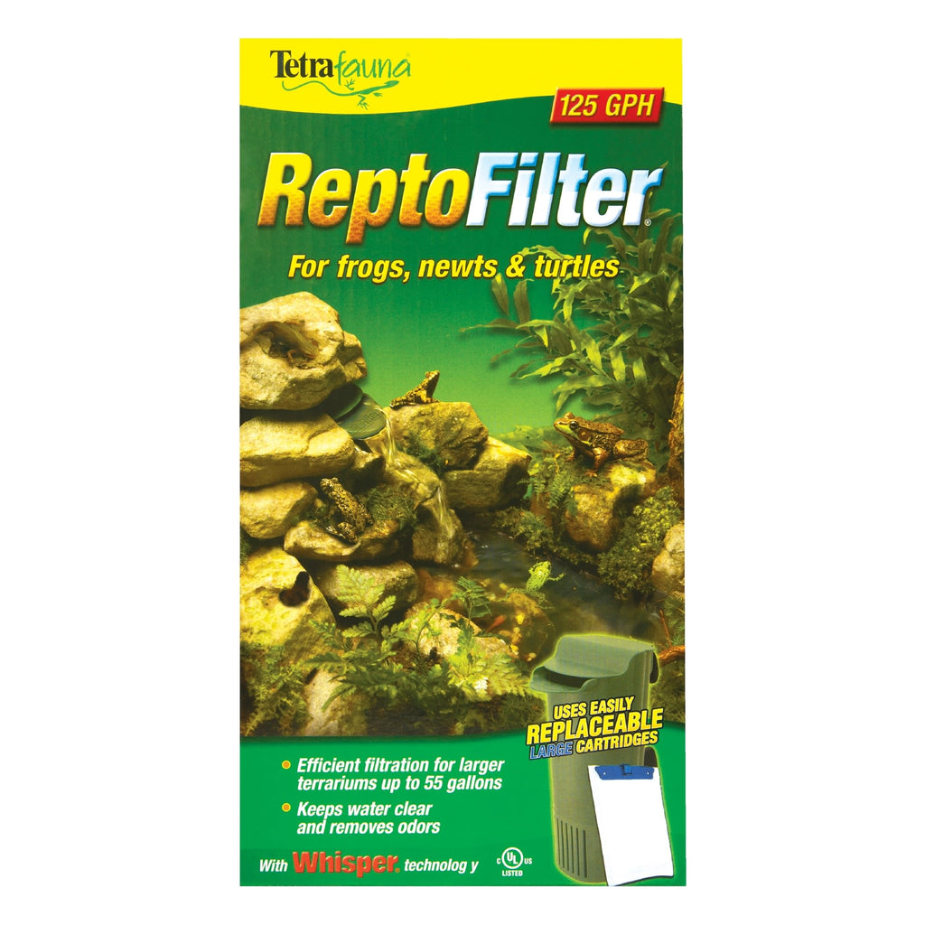 Tetra ReptoFilter - 125 GPH - Terrarium Filter for Reptiles, Frogs, Newts, and Turtles - Up to 55 Gallons