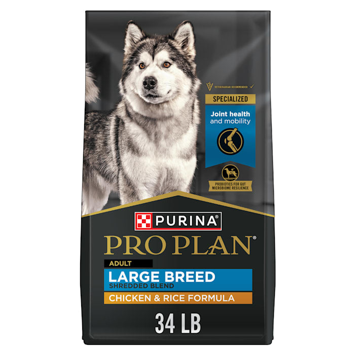 Purina Pro Plan Large Breeds for Adult Dogs Chicken & Rice  34 lb Bag