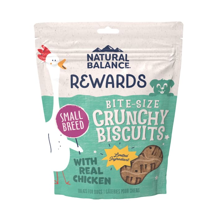 Natural Balance Rewards Crunchy Biscuits Small Breed Chicken Dog Treats, 8 oz