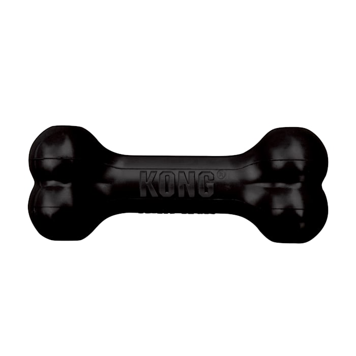 KONG Extreme Goodie Bone Dog Toy - Black, Medium, Treat Stuffable, Power Chewers