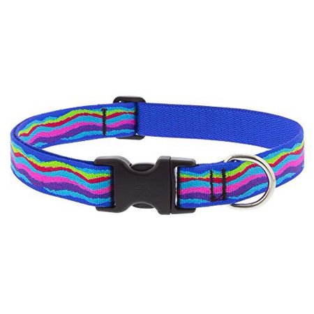 LupinePet Ripple Creek Dog Collar - 1" Wide, Adjustable 12-20" - Medium Size