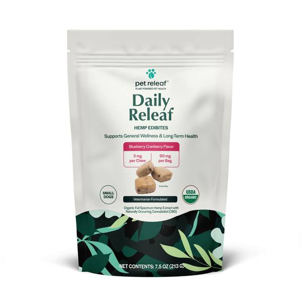 Pet Releaf Daily Releaf Edibites Blueberry Cranberry Small Dog Supplement - 7.5 oz