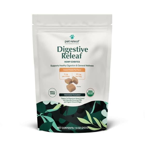 Pet Releaf Edibites Digestive Health Sweet Potato Pie Soft Chews - Small/Medium Dogs - 7.5 oz