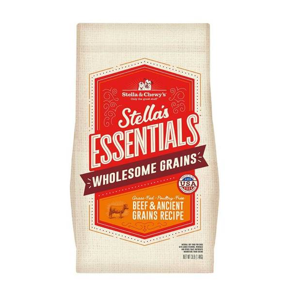 Stella & Chewy's Essentials Grass-Fed Beef & Ancient Grain Dry Dog Food, 25 lb