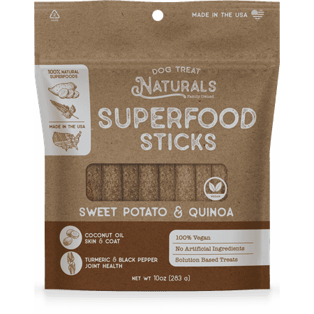 Dog Treat Naturals Sweet Potato & Quinoa Superfood Sticks - 10 oz All Natural Dog Treats