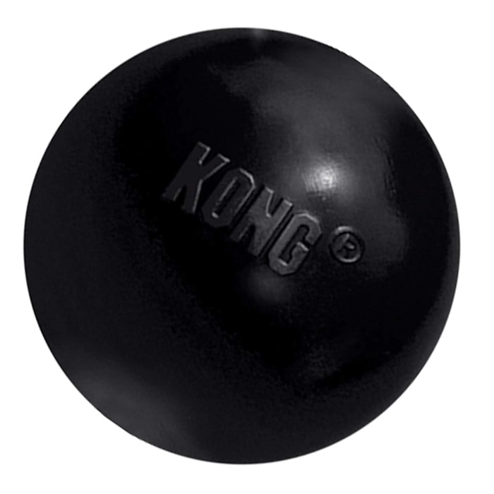 KONG Extreme Ball Small - Durable Rubber Dog Toy for Power Chewers, Black