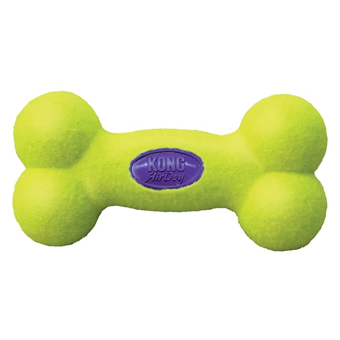 KONG AirDog Squeaker Bone - Medium - Dog Toy - Tennis Ball Material