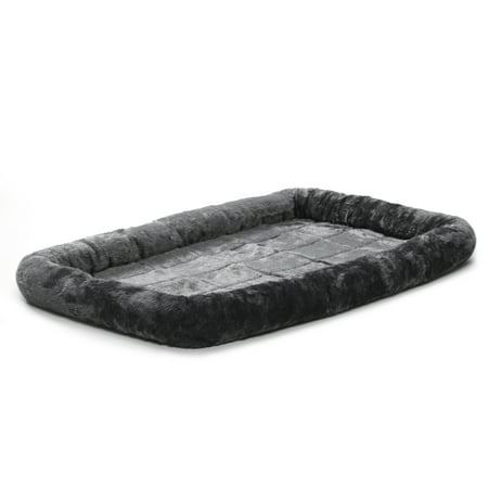 Midwest Quiet Time Gray Sheepskin Pet Bed - 48 x 30 Inches - Dog/Cat Crate Mat