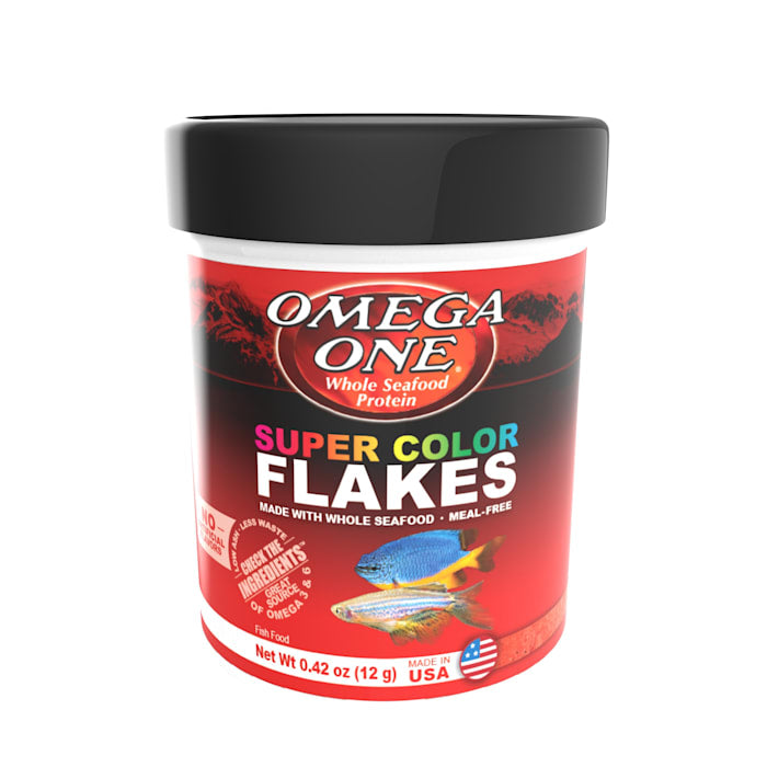 Omega One Super Color Flakes Tropical Fish Food, 0.42 oz