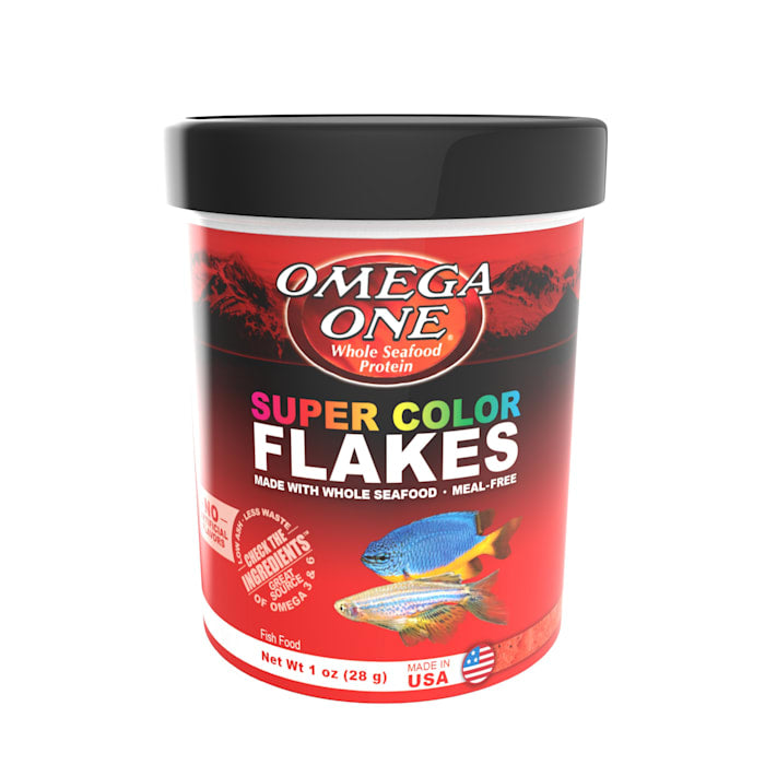 Omega One Super Color Flakes - Tropical Fish Food - 1 oz