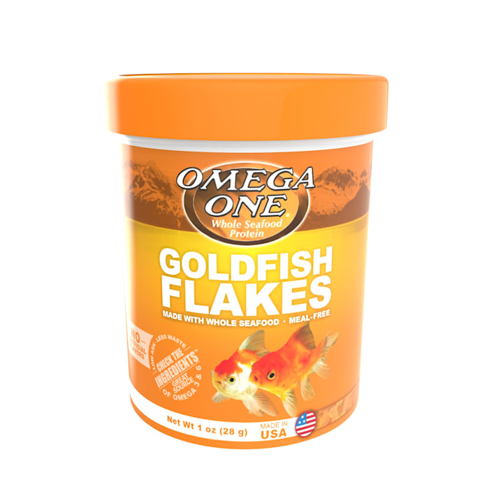 Omega One Goldfish Flakes - 1 oz, Fresh Seafood Formula