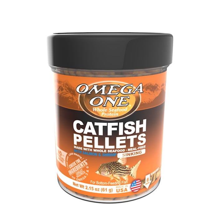 Omega One Catfish Pellets Sinking with Shrimp - 2.15 oz