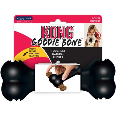 KONG Puppy Goodie Bone Small - Soft Rubber Chew Toy, Treat Dispensing Dog Toy