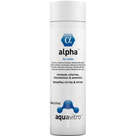 AquaVitro Alpha - Concentrated Saltwater Conditioner - Removes Chlorine, Chloramine, Ammonia - 150ml