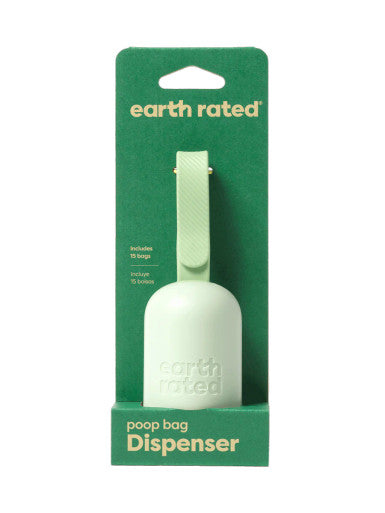 Earth Rated Lavender Scented Leash Dispenser 2.0 with 15 Poop Bags