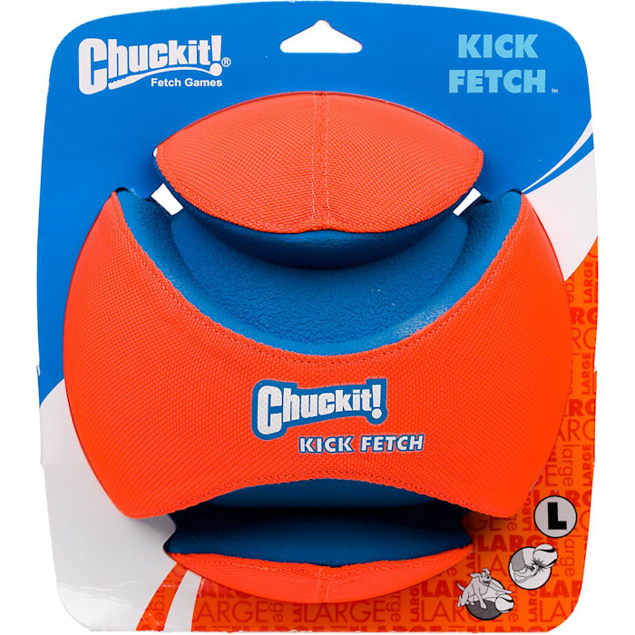 Chuckit! Kick Fetch Ball Dog Toy - Large 8 inch Diameter - Durable Canvas Material