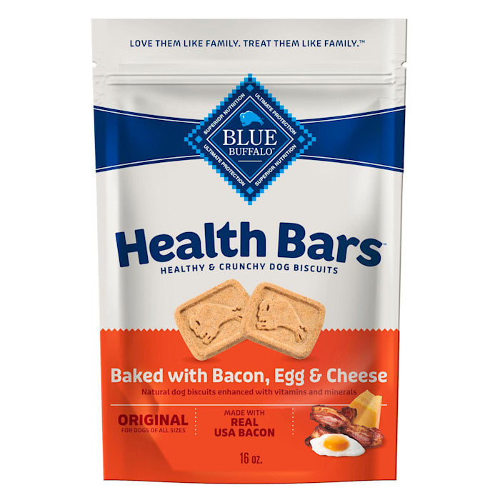 Blue Buffalo Health Bars Dog Treats - Bacon, Egg & Cheese - 16 oz - Natural Crunchy Biscuits