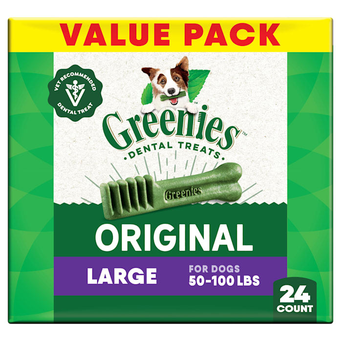 Greenies Original Dental Dog Chews - Large Value Pack - 24 Treats - (Dogs 50-100 lbs)