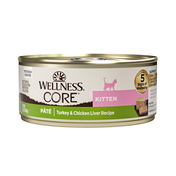 Wellness Core Natural Grain Free Wet Canned Cat Food, Kit...