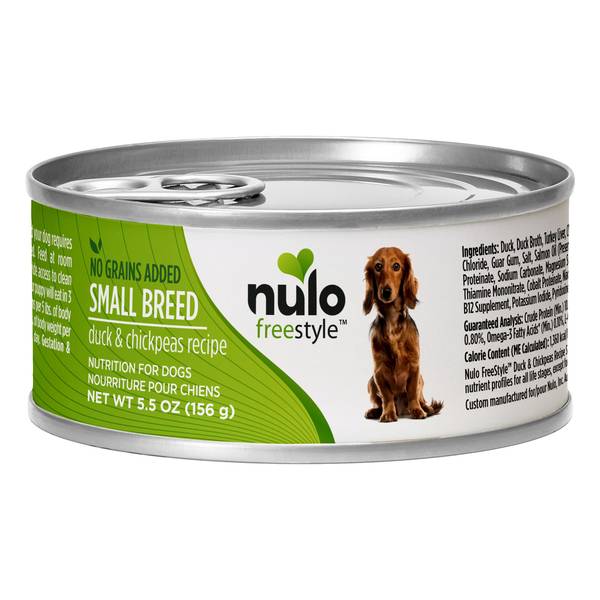 Nulo FreeStyle Small Breed Duck & Chickpea Pate Grain-Free Canned Dog Food, 5.5 oz