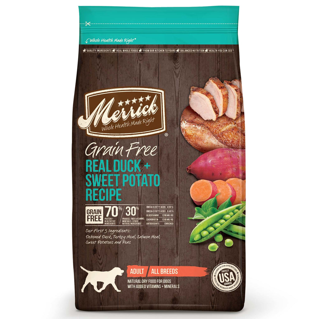 Merrick Grain-Free Duck & Sweet Potato Recipe Dry Dog Food 25 lb