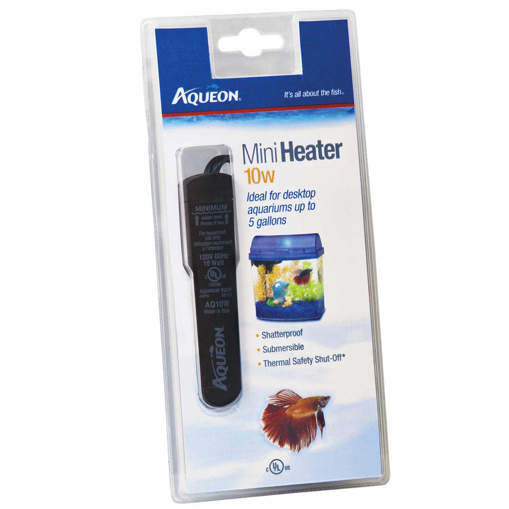 Aqueon Mini Aquarium Heater - 10 Watt - Submersible Up to 5 Gallons