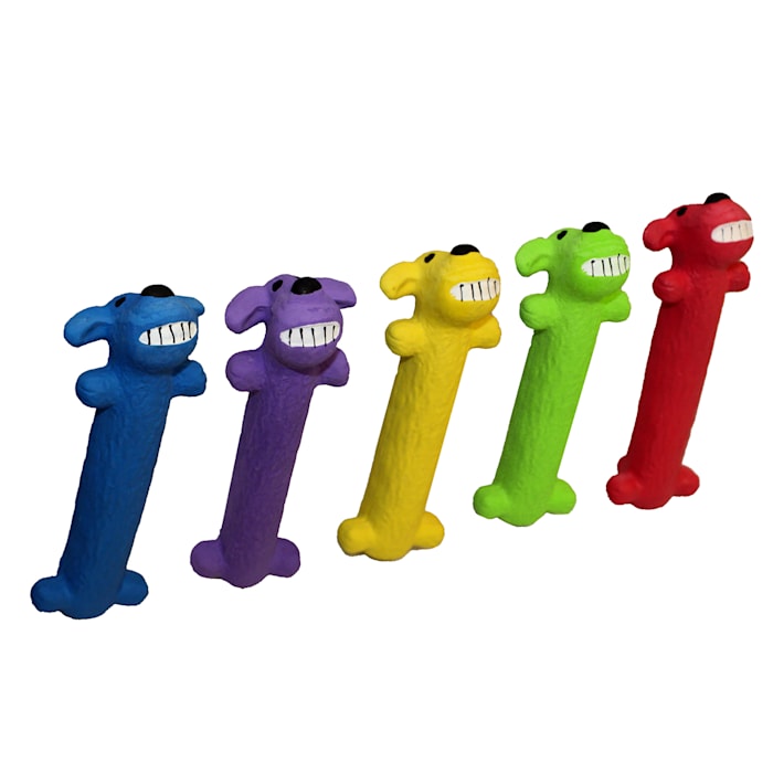 Multipet Loofa Latex Dog Toy  Assorted  6