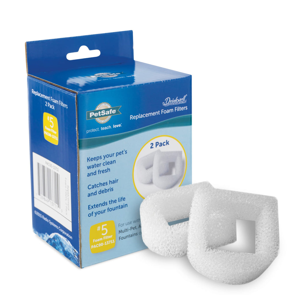 PetSafe Drinkwell Foam Filter 2-Pack - for Lotus, Sedona, Pagoda & 360 Fountains