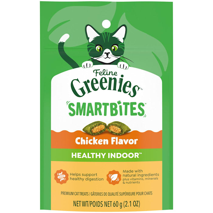 Greenies Smartbites Hairball Control Chicken Flavor Cat Treats, 2.1 oz