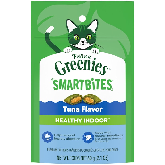 Greenies Smartbites Tuna Flavor Cat Treats - Hairball Control, Healthy Indoor, 2.1 oz
