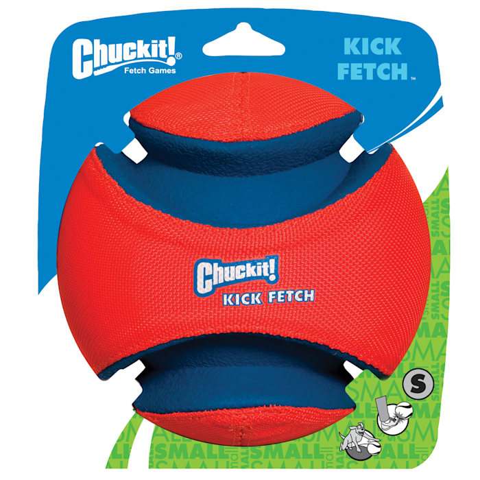 ChuckIt! Kick Fetch Dog Toy - Small Rubber Ball for Fetching & Play