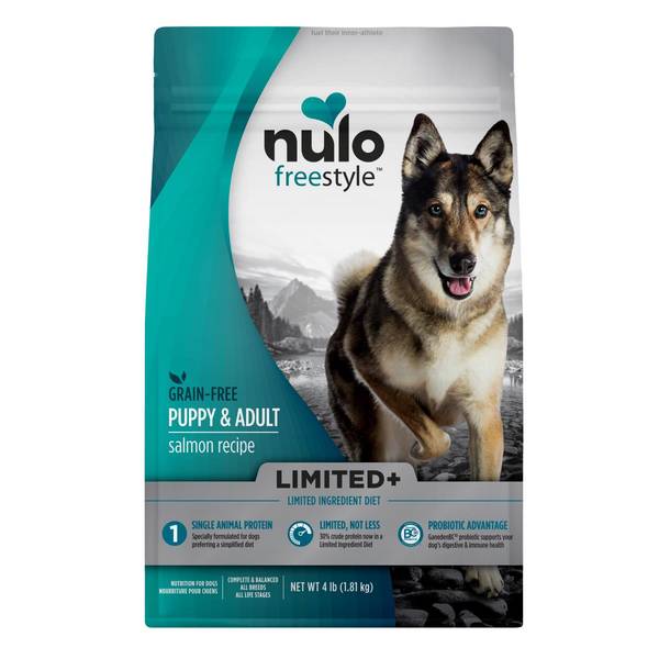 Nulo Freestyle Limited Plus Grain Free Salmon Recipe - Puppy & Adult Dry Dog Food - 4 lb Bag