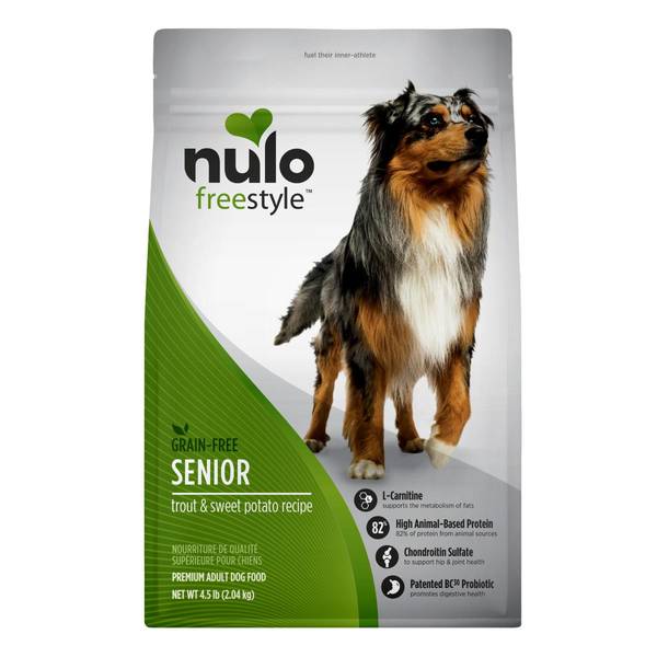 Nulo Freestyle Senior Grain-Free Dog Food, Trout & Sweet Potato Recipe, 4.5 lb