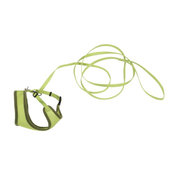 Coastal Comfort Soft Adjustable Cat Harness with 6' Leash - Blue Lagoon