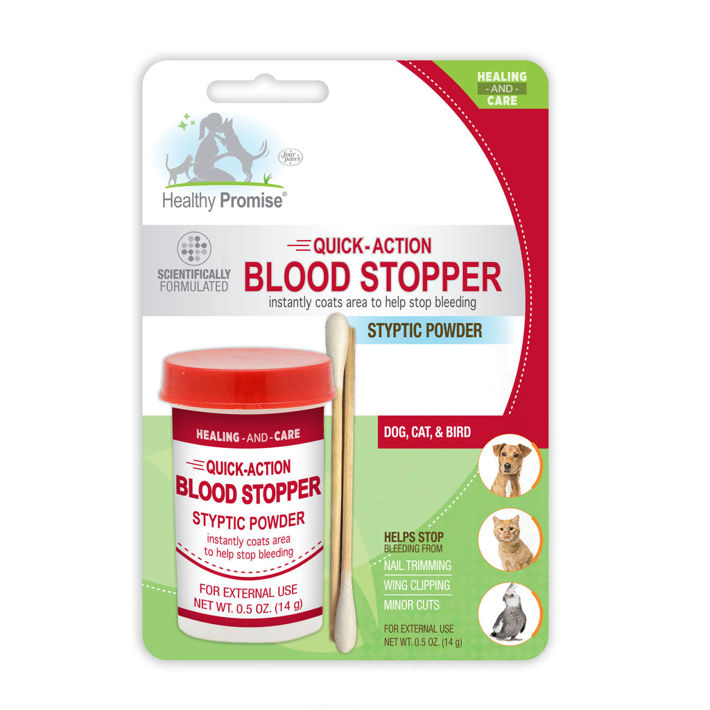 Four Paws Healthy Promise Quick Action Blood Stopper Gel - 1.16 oz Pet Styptic for Dogs, Cats, Birds