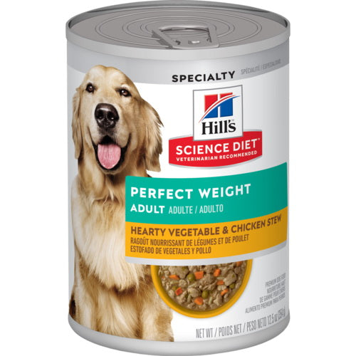 Hill's Science Diet Adult Perfect Weight Chicken & Vegetable Stew Wet Dog Food, 12.5 oz Can