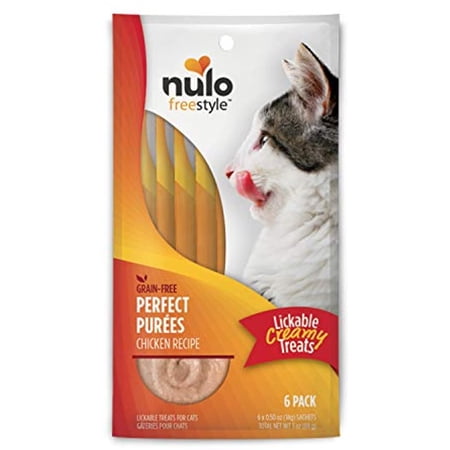 Nulo Freestyle Chicken Recipe Cat Puree - Grain Free, Lickable Treat, 0.5 oz (Pack of 6)