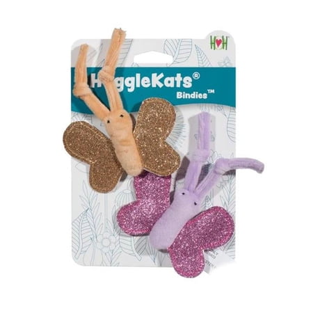 HuggleHounds HuggleKat Bindies Cat Toy 2-Pack - Interactive Catnip Toys