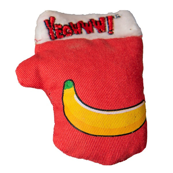 Yeowww! Kitten Mittens Cat Toy - Red Cotton Twill Catnip Mitten