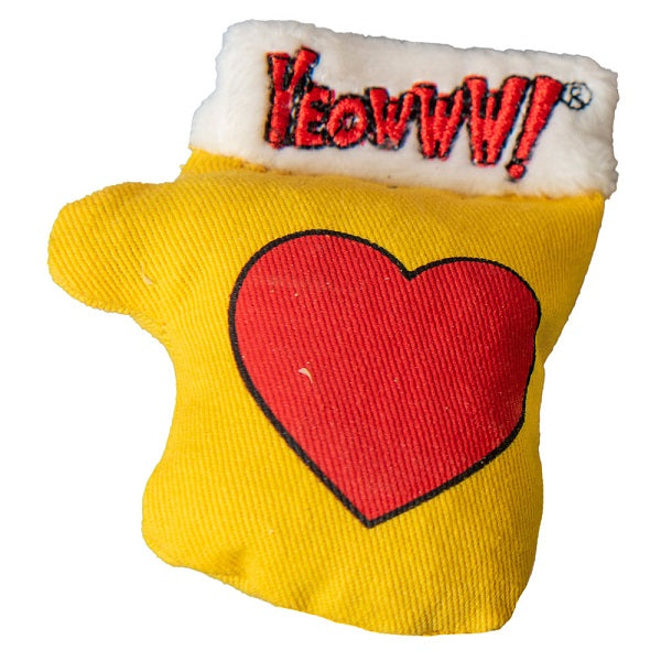 Yeowww! Kitten Mitten Cat Toy - Yellow Catnip Mitten