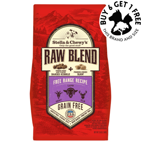 Stella & Chewy's Raw Blend Kibble Free Range Recipe Dog Food, 3.5 lb