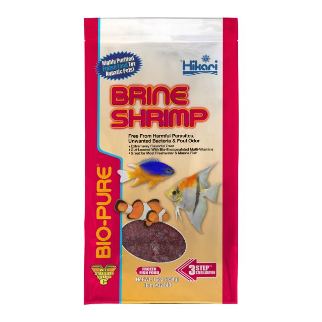 Hikari Bio-Pure Frozen Brine Shrimp Flat Pack - 16 oz Fish Food