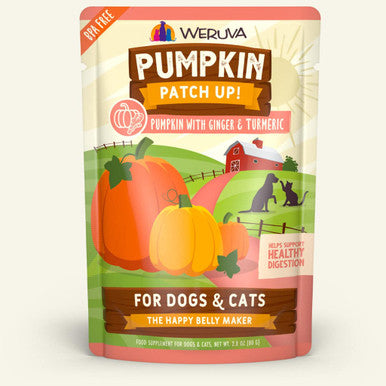 Weruva Pumpkin Patch Up! Dog & Cat Supplement - Ginger & Turmeric, 2.8 oz Pouch